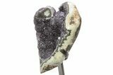 Amethyst Geode With Metal Stand - Uruguay #257637-3